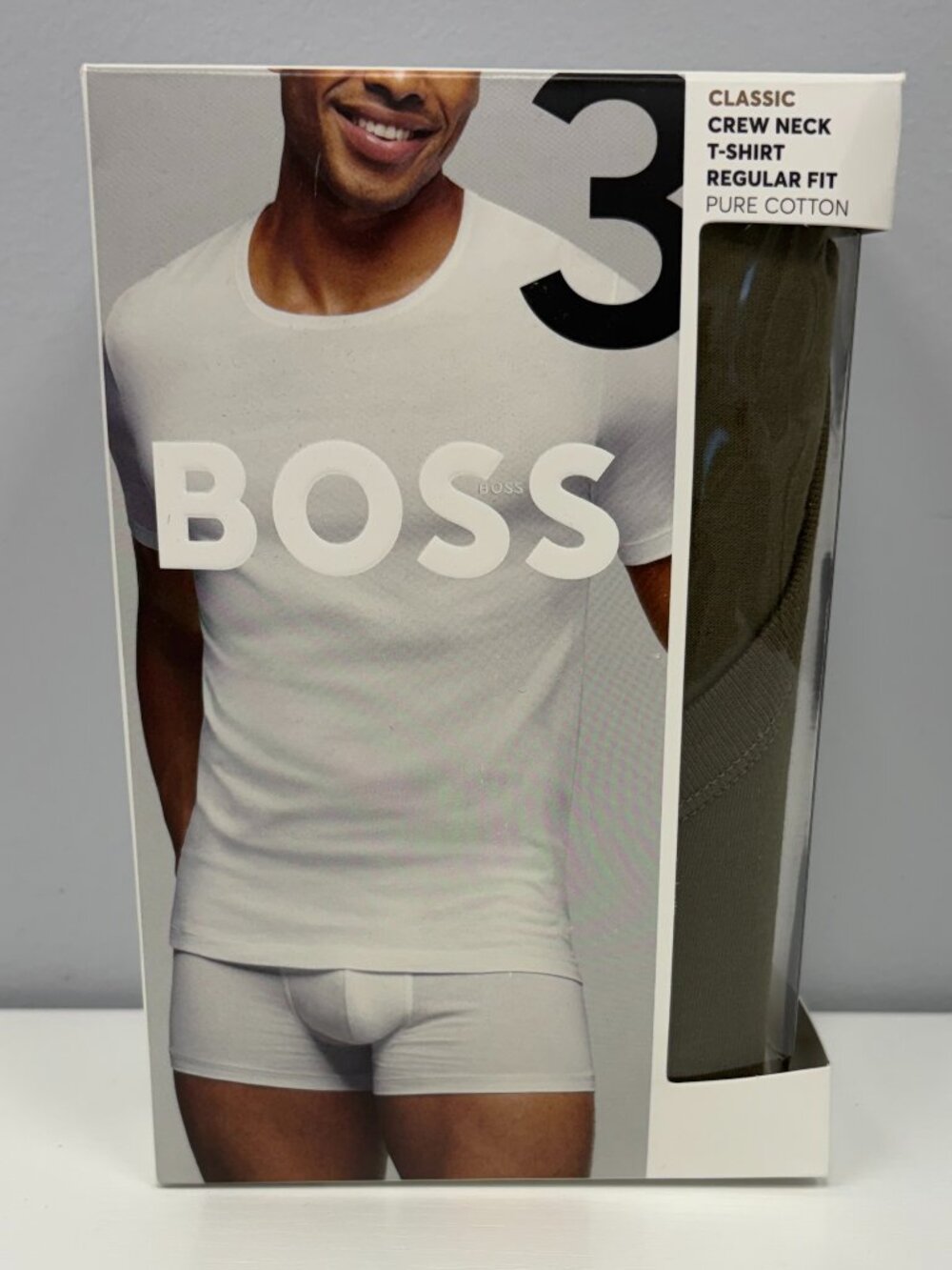 Hugo Boss - Classic 3 Pack T-Shirt Black / Olive/ White 968